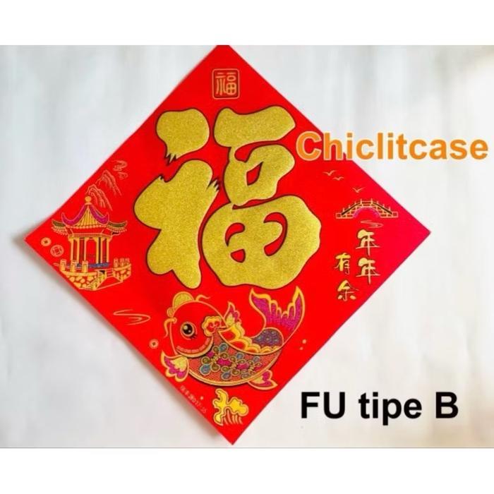 Tempelan kain bludru imlek/sincia/tempelan stiker fu cun chun fuk - Chun