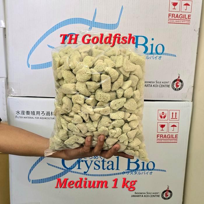 Klik Petfood Crystal Bio Size M (Medium) 1 kg, Media Filter Aquarium Kolam