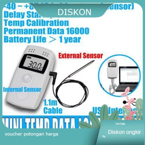 Temukan Temperature Data Logger RC-4 USB Elitech RC4 RC 4 Suhu Loger Ukur Suhu Kelembaban Hygrometer