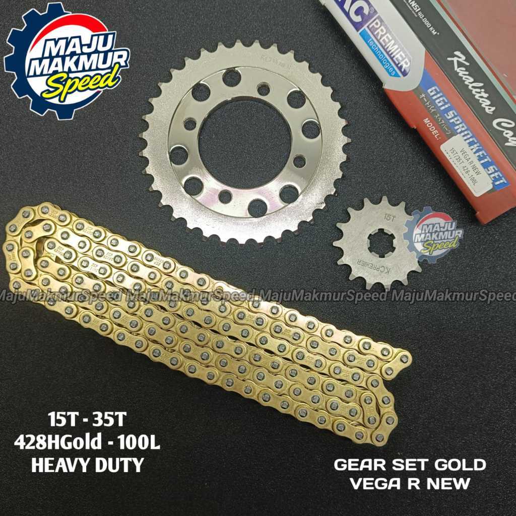 Gear Set Vega R New 2006 2007 Gearset 15T 35T 428H 100L KC PREMIER GOLD TYPE SSS