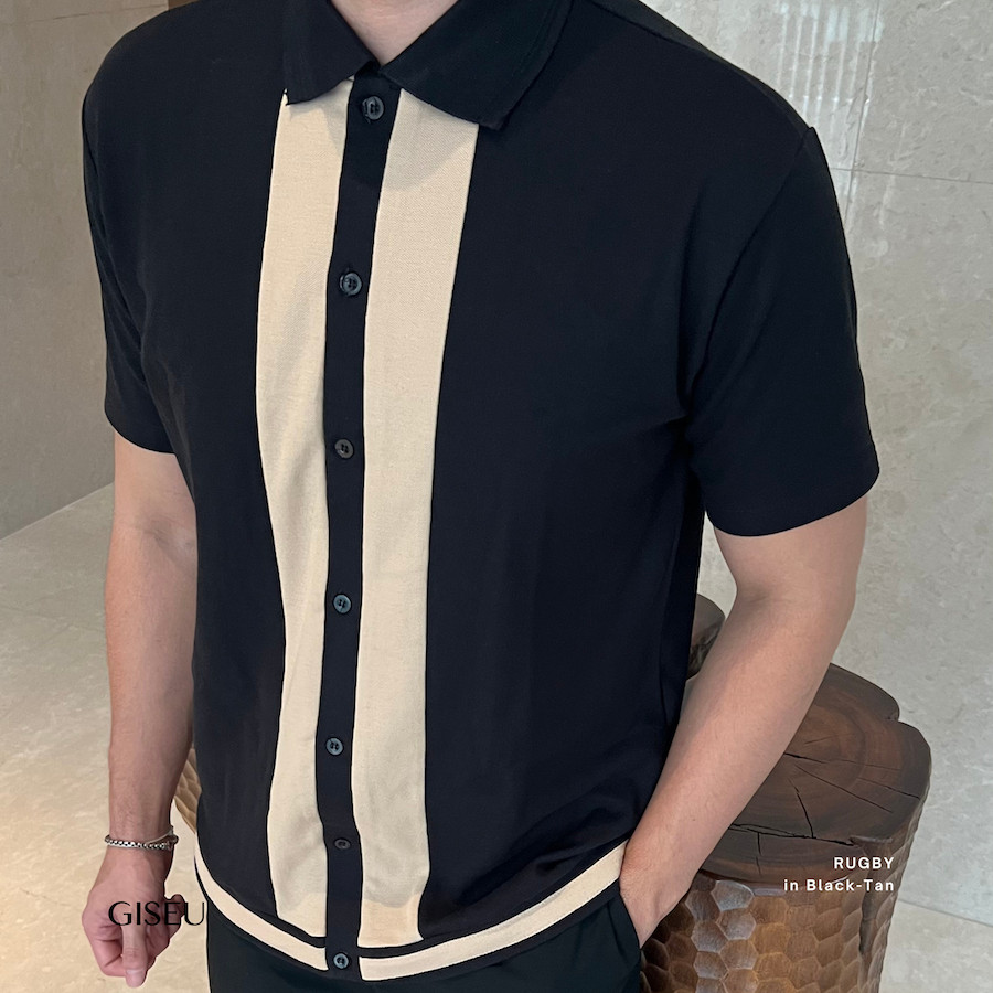 Rugby Two-Tone Polo Kaos Tee Shirt Lacoste Katun Premium High Quality Original