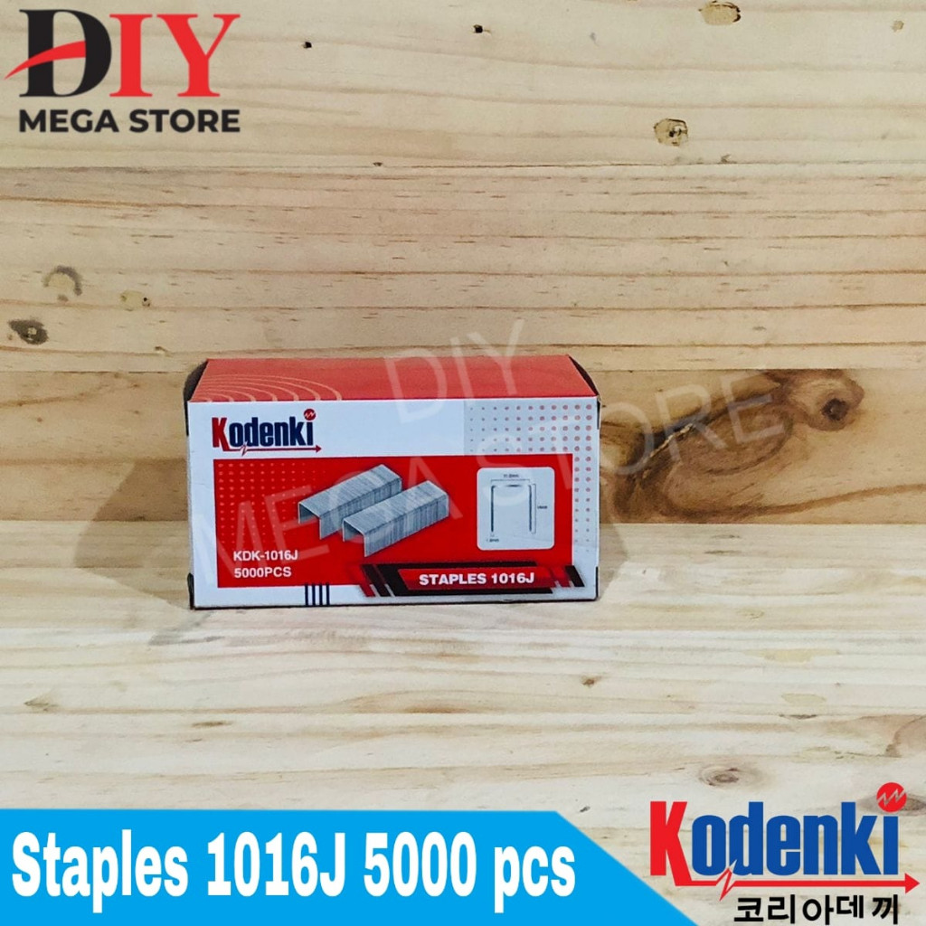 Kodenki isi staples tembak (angin) 1016J refill steples 1016 J 5000pcs Kodenki Isi Staples 1016J Pak