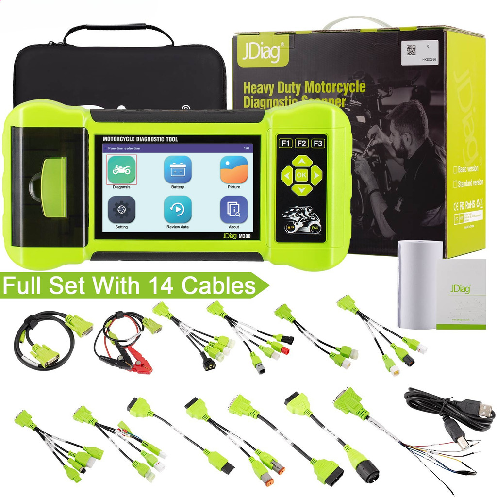 2025 JDiag M300 OBD2 Motorcycle Diagnostic Scanner – ABS & Engine Diagnosis for BMW, Yamaha, Harley-