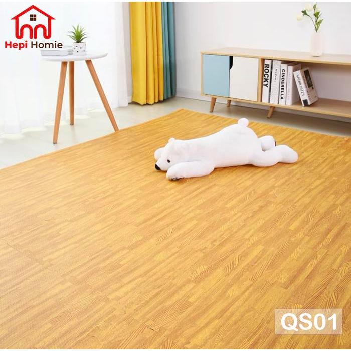 60X60X1CM PUZZLE ALAS LANTAI EVA MAT WOOD KARPET MATRAS EVAMAT KAYU - QS01