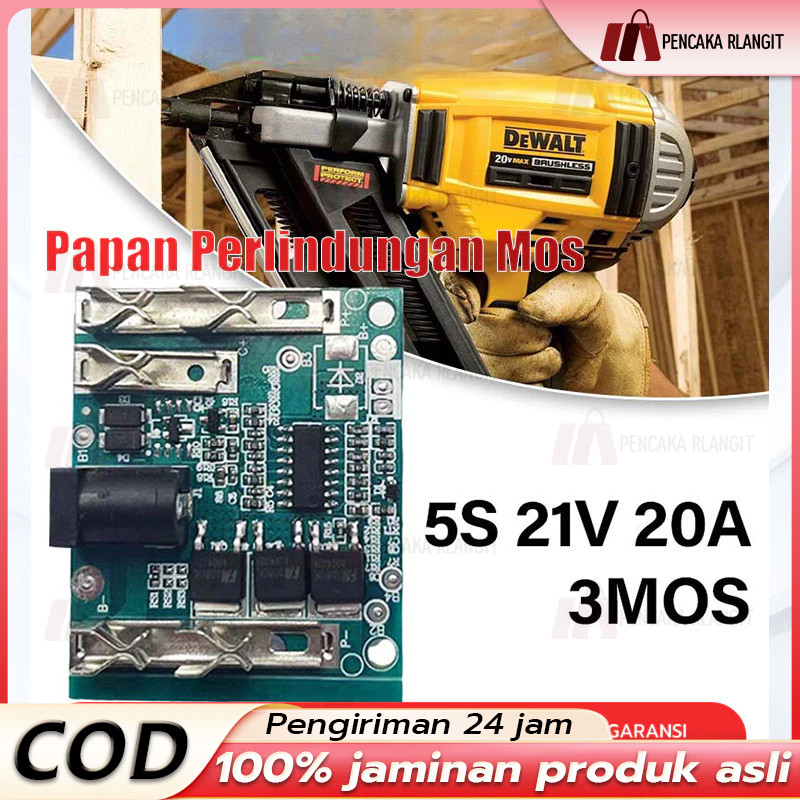 Papan Perlindungan Baterai Board Pelindung Circuit Board Baterai Lithium Li-ion 5S 21V 20A Modul Bms