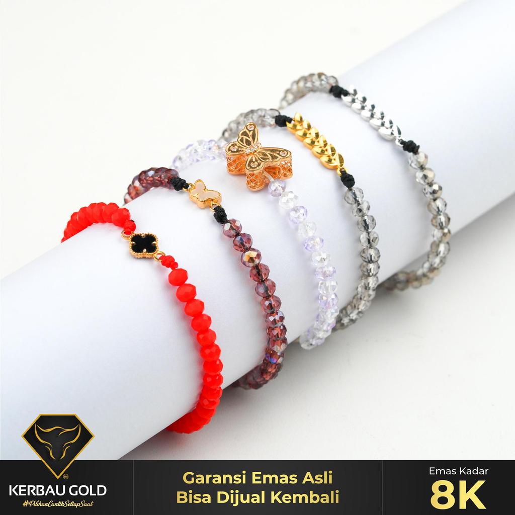 [Kerbau Gold] Gelang Wanita Emas Tali Cute Edition 8K - Emas Asli 100%