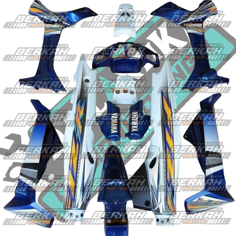 PROMO, Cover Body Set Halus YAMAHA FIZ R FIZ R 2003-2005 Biru Putih