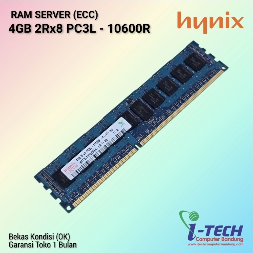MEMORY / RAM SERVER ECC DDR2 | DDR3 4G 8GB 16GB BEKAS     Berkualitas