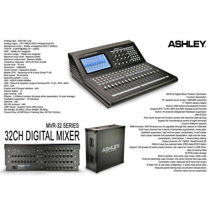 mixer audio digital ashley mvr32 mvr 32 original