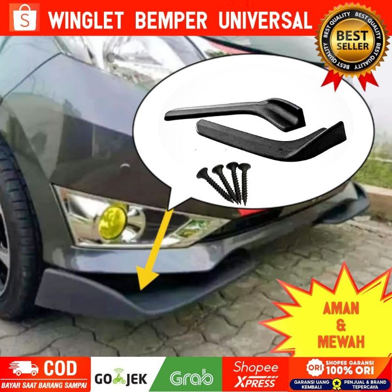 PROMO PELINDUNG BEMPER DEPAN | WINGLET BEMPER  MOBIL UNIVERSAL (KANAN&KIRI)/Avanza/Agya/Xenia/Calya/