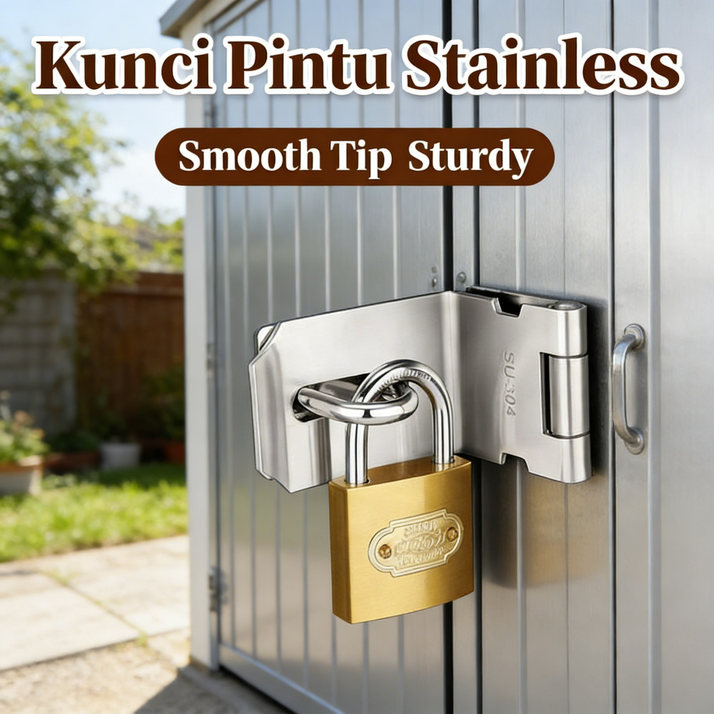 Slot SUS 90° Kunci pintu gembok Grendel pintu grendel Selot Siku kecil Inch
