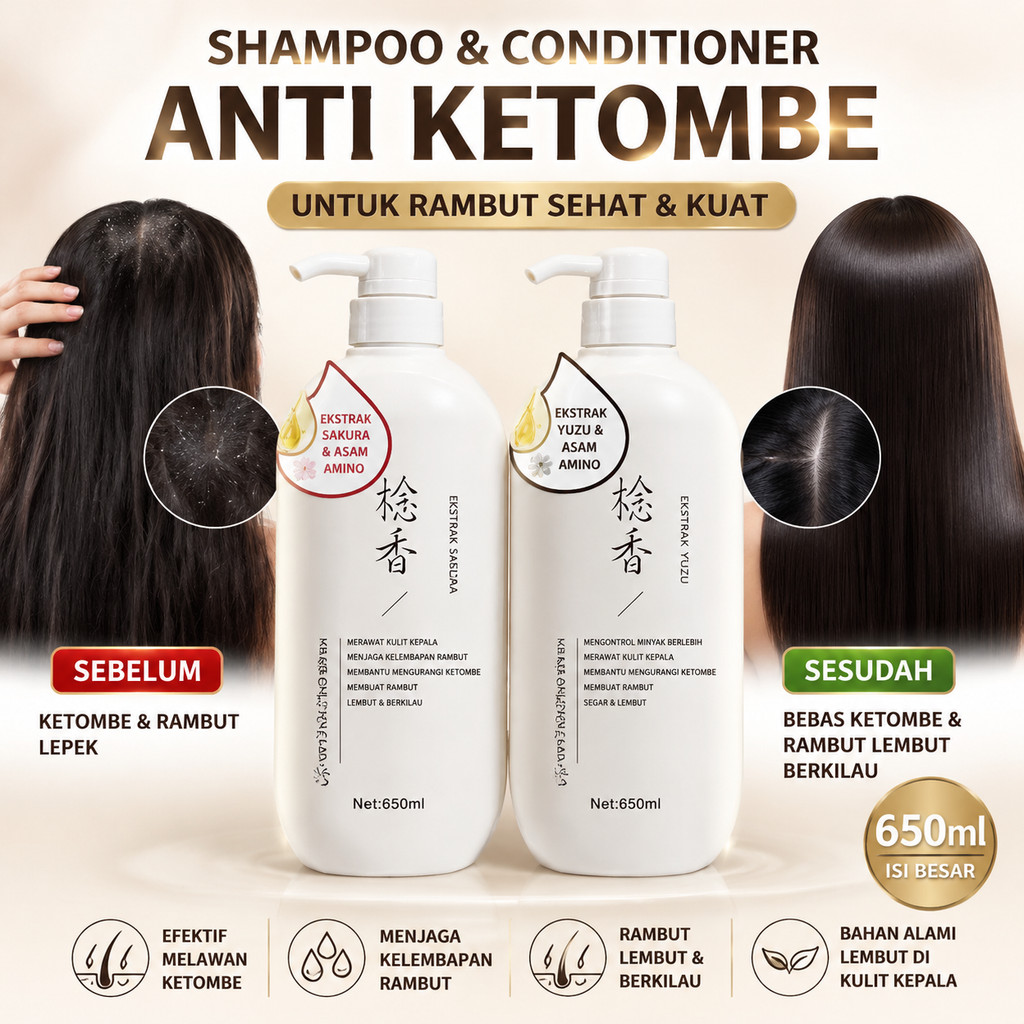 650ML JAPANESE SHAMPOO ORIGINAL JEPANG SAKURA JEPANG SHAMPOO SAKURA / SAKURA SHAMPO JEPANG- Sakura C
