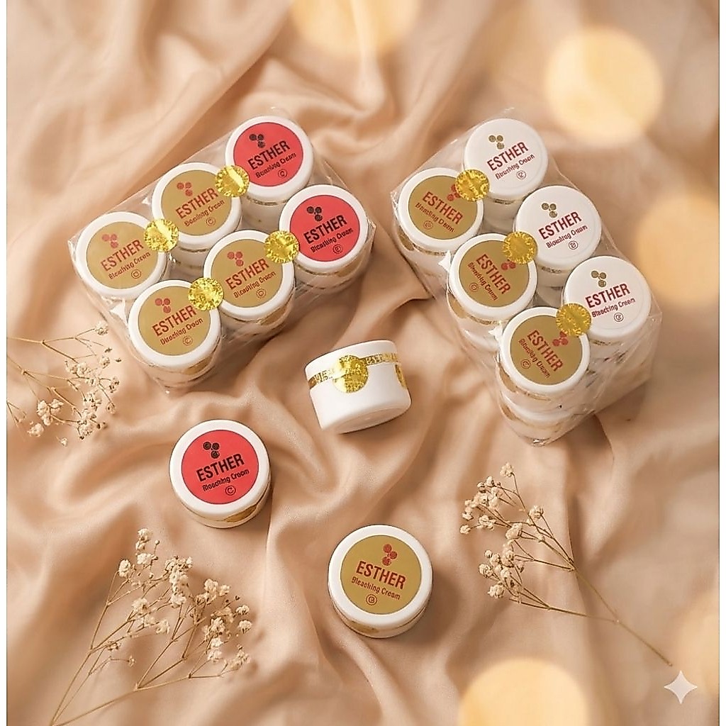 Paket Hemat 6 Set Esther Bleaching Cream - Original Glowing & Mencerahkan,Esther Bleaching Cream Isi