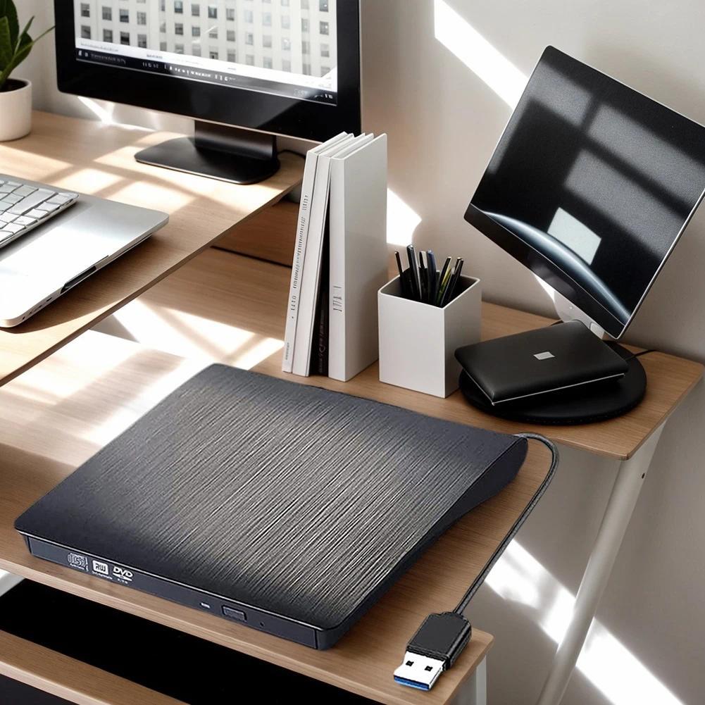 2 in 1 USB 3.0 Type C Slim DVD External Enclosure 9.5mm/12.7mm SATA To USB CD DVD ROM Optical Drive 