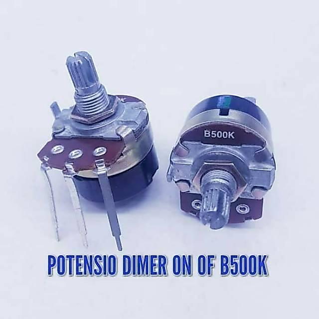 Potensio Dimer On off B500K 3kaki mono Besar