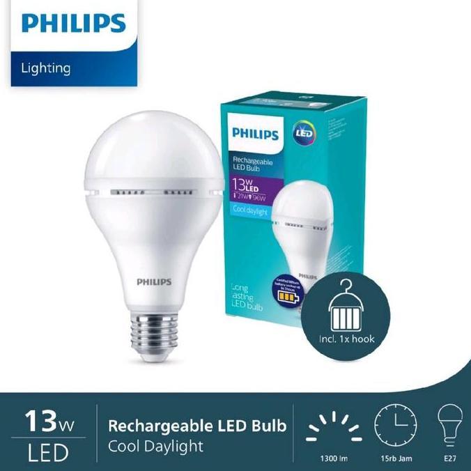 Philips Lampu LED Emergency 13 Watt Rechargeable LED Bulb PROMO