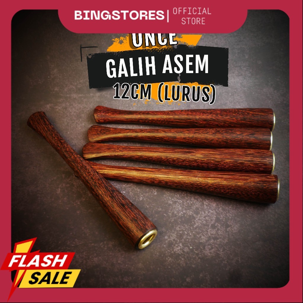 once cangklong pipa kayu galih asem bentuk lurus jadul panjang 12cm pipa padudan roko cocok untuk su