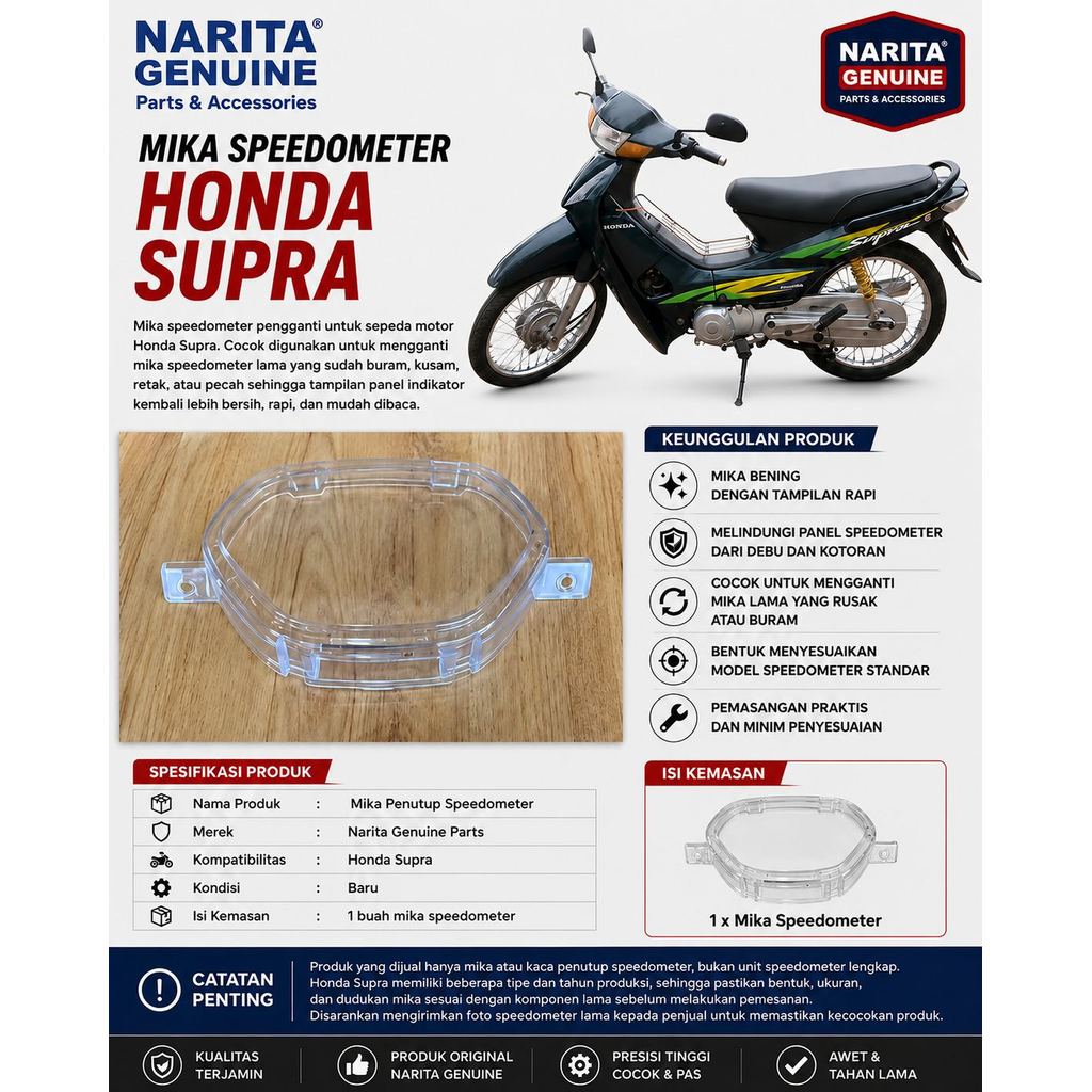 Mika Speedometer Honda SUPRA – Narita Genuine Parts
