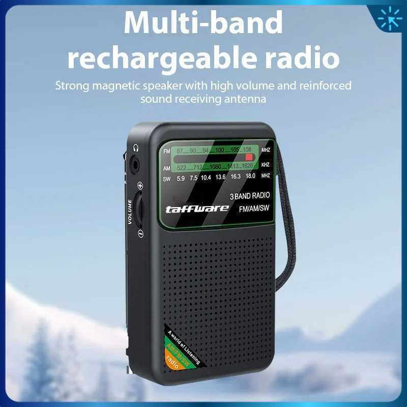 Taffware Radio Receiver FM AM SW Antenna Rechargeable Battery - TG-77
