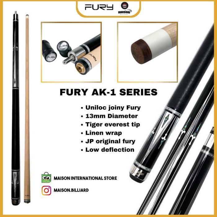 Best Seller Stick Billiard Fury AK series-Stick Fury - AK 1- AK 2 - AK1 (White)