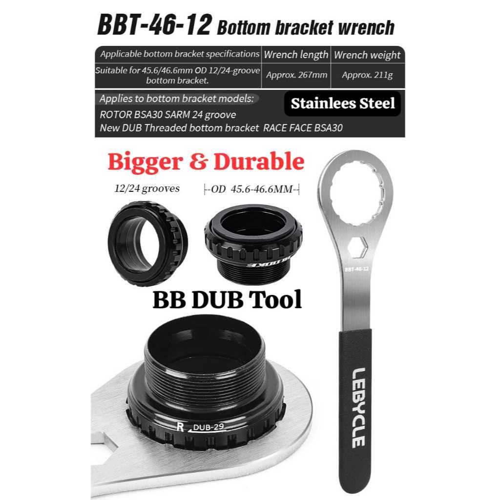 Foto Lebycle Alat Tool Kunci BB 46mm DUB Toopre untuk buka Bottom bracket Sram DUB BSA30 sepeda