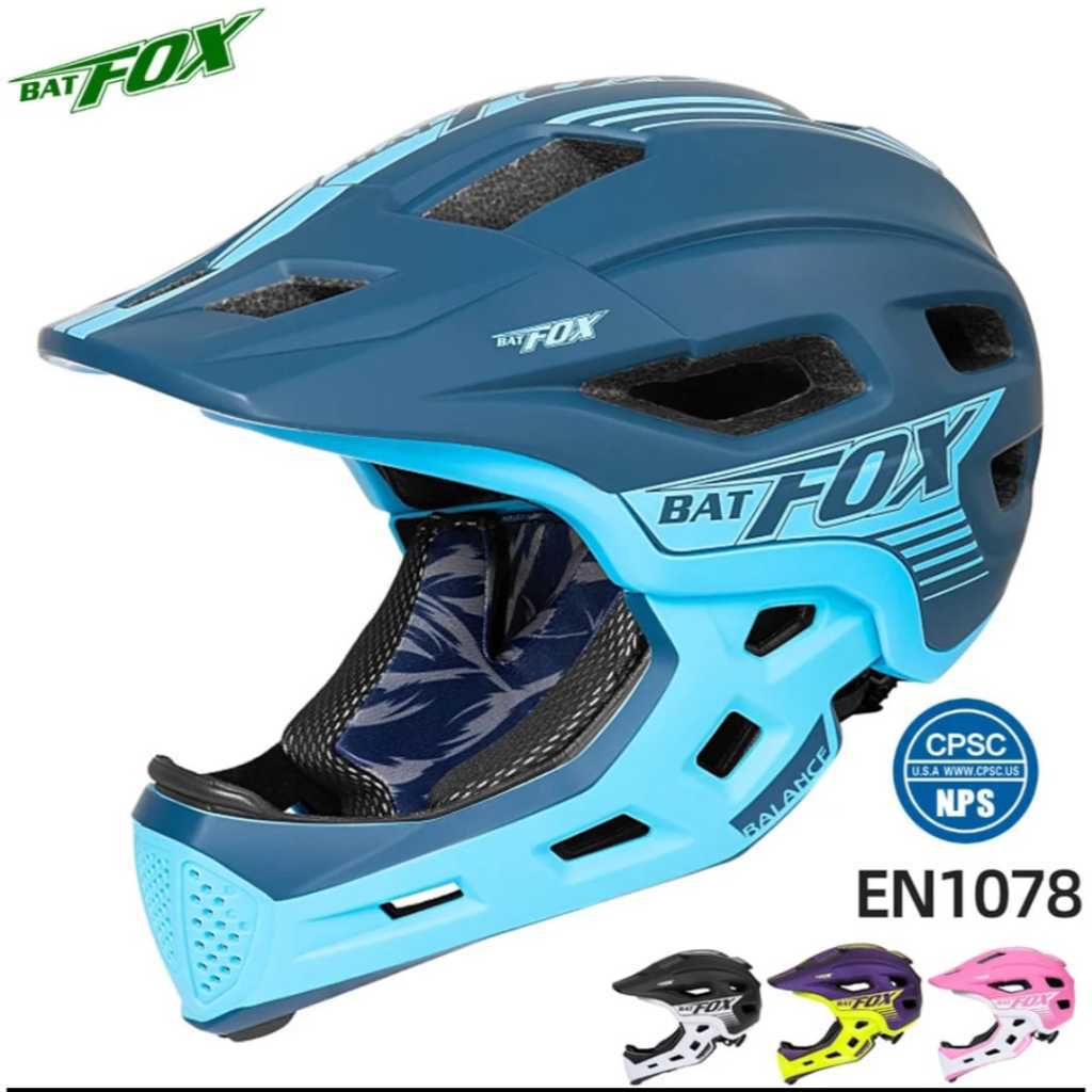 Foto Helm Sepeda Anak Fullface BATFOX Kids JC014 Modullar 2 in 1 Helmet Full Face