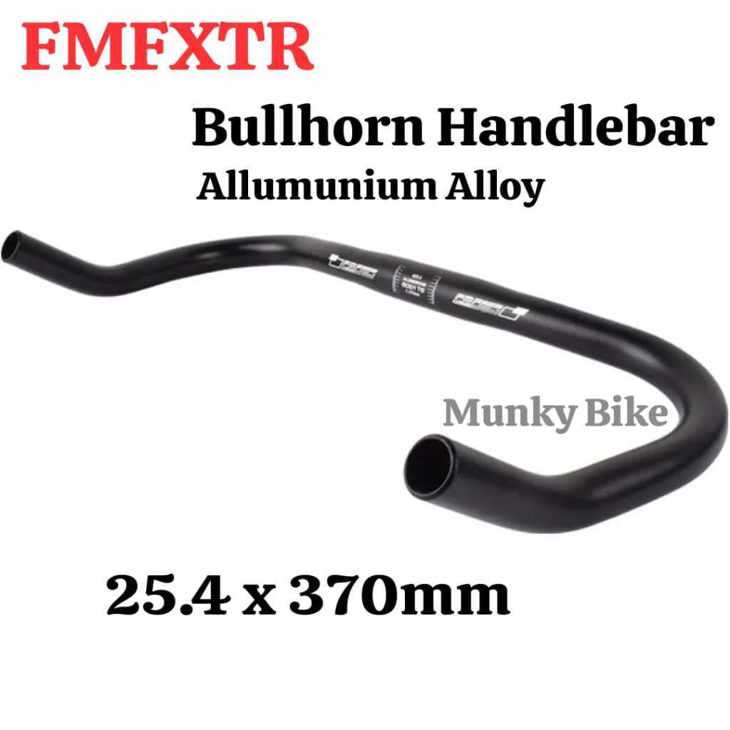 Foto FMFXTR Stang Handlebar Bullhorn Bull Horn 370mm Sepeda 25.4 x 370 mm fixie seli lipat minivelo minion bulhorn