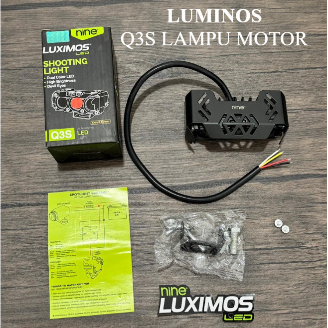 Q3S LAMPU BOHLAM LED LUXIMOS LAMPU BOHLAM MOTOR 3 LENSA Q3S LUMINOS TOP QUALITY TAKAYAMA PRODUK