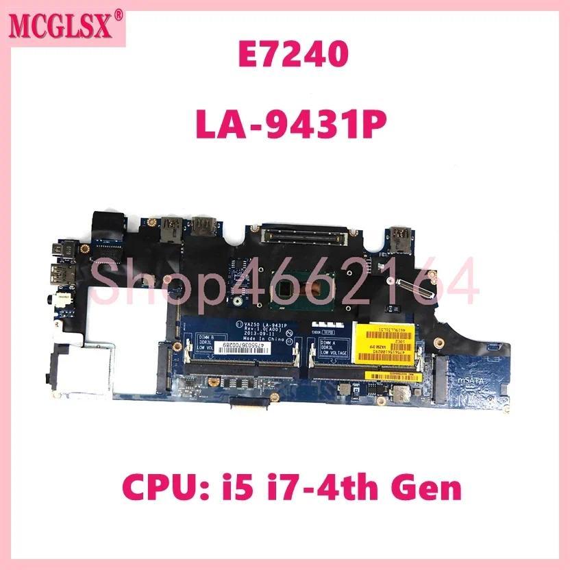 LA9431P With i54310U CPU Notebook Mainboard For DELL Latitude E7240 Laptop Motherboard 100% Tested O