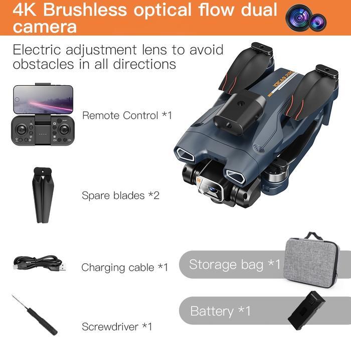 First Release Drone A9 Brushless Motor Anti Angin Level 4 Lampu LED Dingin