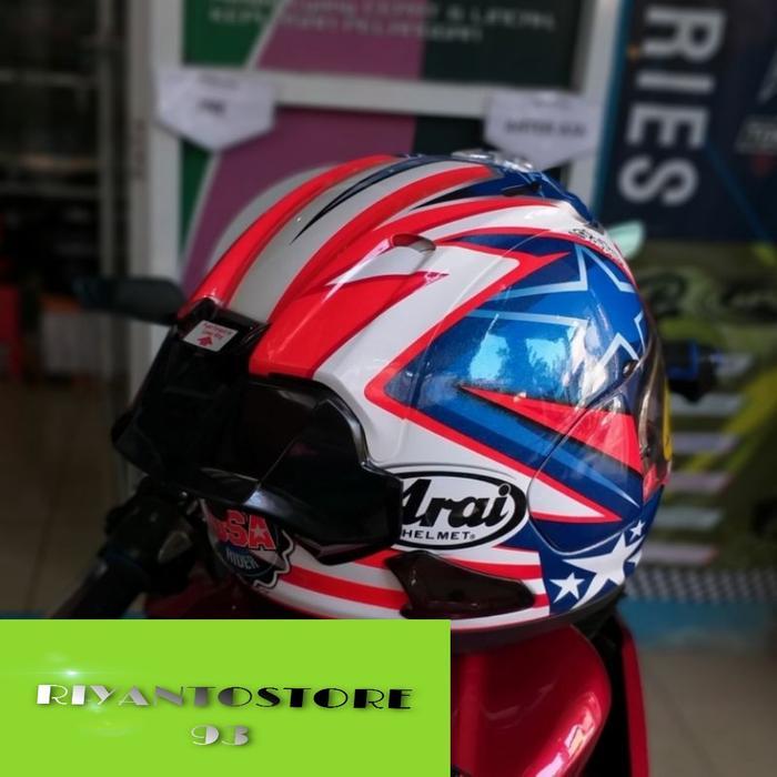 NEW PROMO spoiler helm arai racing gp pad arai rx7x ram 4 scoot tsr arc rr5 - Hitam