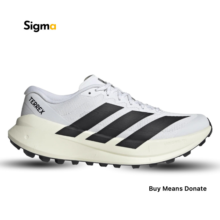 Sepatu Lari Adidas Terrex Agravic SL White Black