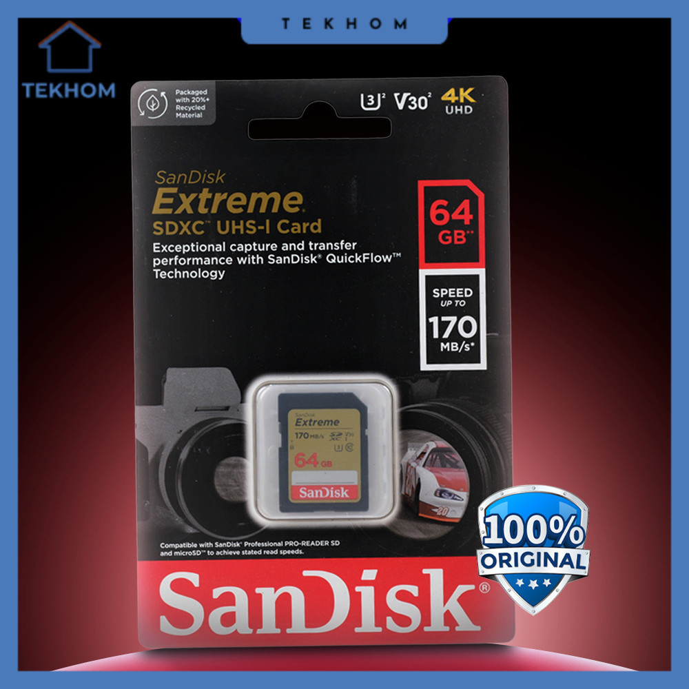 SanDisk Extreme SDXC UHS-I Card V30 U3 Class - SDSDXV
