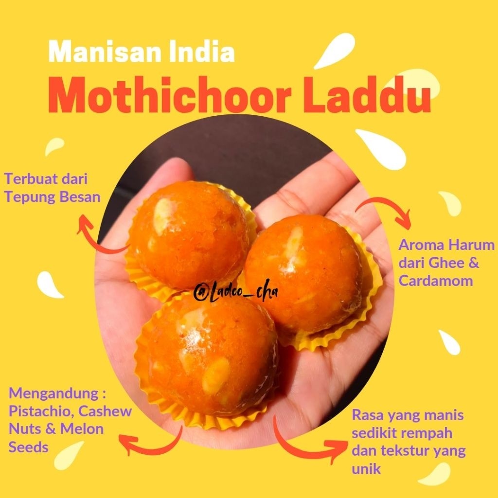 Laddu Mothichoor / Laddu / Ladoo India | Sweet's India | Manisan India | Cocok untuk Diwali