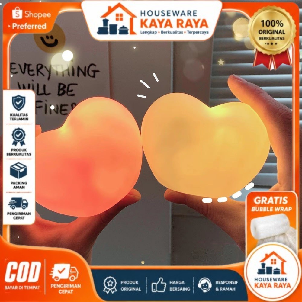 COD Lampu Led Love Topper Kue Untuk Dekorasi Pesta Ulang Tahun Birthday Jewelry Creative LED 3D Love