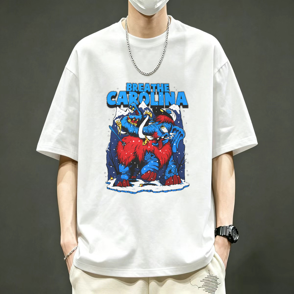 Kaos Band Breathe Carolina American Style T Shirt Vintage Unisex Oversize Dengan Desain Monster Salj