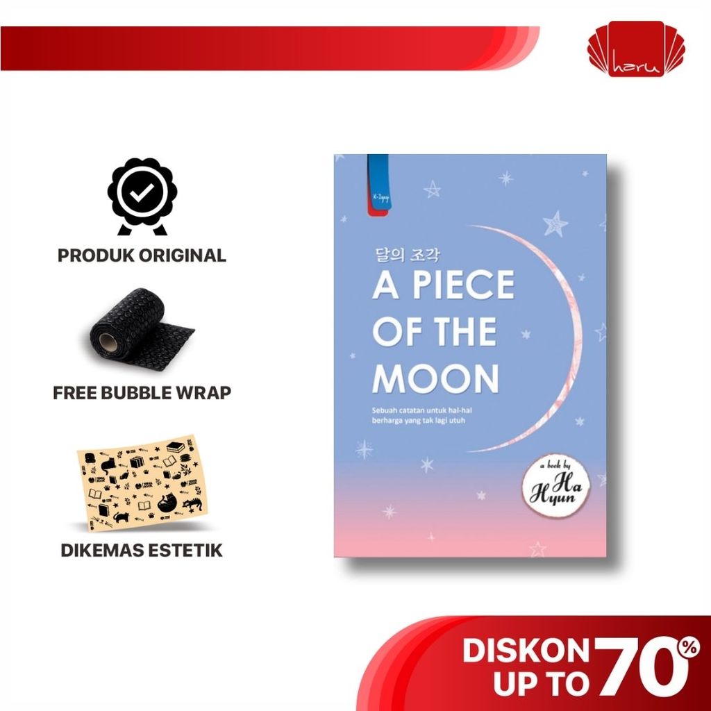 Buku Puisi A Piece Of The Moon by Ha Hyun Fiksi Penerbit Haru Terjemahan Korea