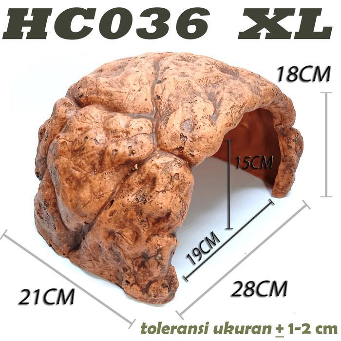 XL HIDING CAVE HIDINGCAVE JUMBO REPTILE KURA-KURA DARAT SULCATA PARDALIS KADAL LIZARD BEARDED DRAGON