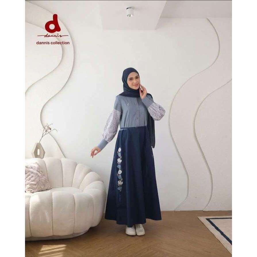DANNIS GAMIS DEWASA ABAYA D SHAKILA NAVY