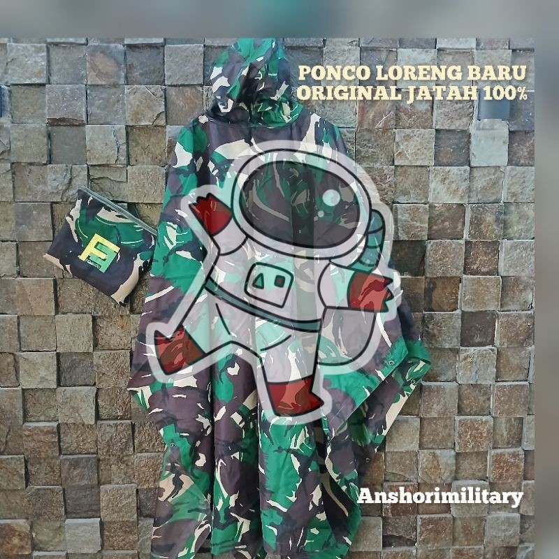 PROMO Original Jas Hujan Ponco Loreng Jatah Ponco Jatah Felindo Jas hujan Ponco Loreng TNI TERBARU