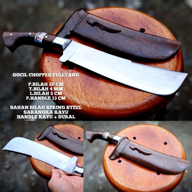 Chopper Mini Survival Outdoor / GolokFulltang Spesial Tebas Tulang Kayu Bambu