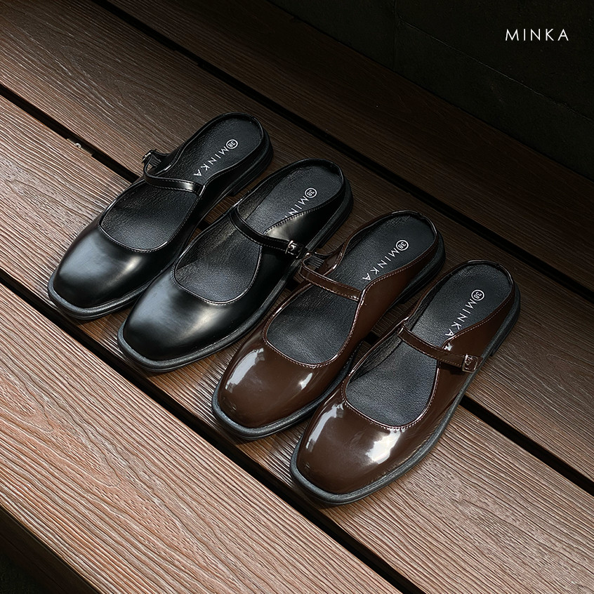 MINKA - MORU Mary Jane Mules Flats