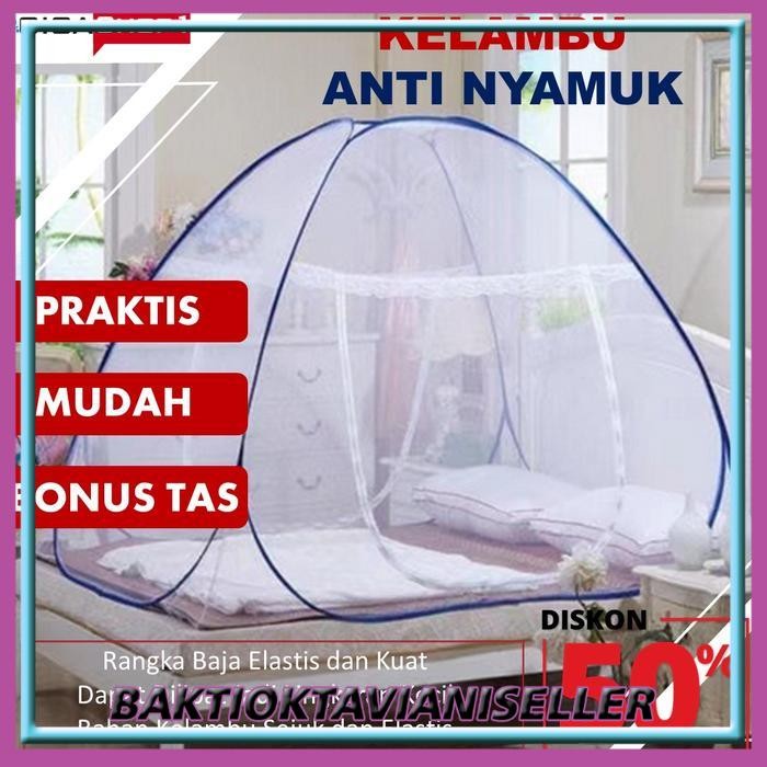 Kelambu Lipat Slambu Anti Nyamuk Tempat Tidur Tenda Selambu Bayi Pintu