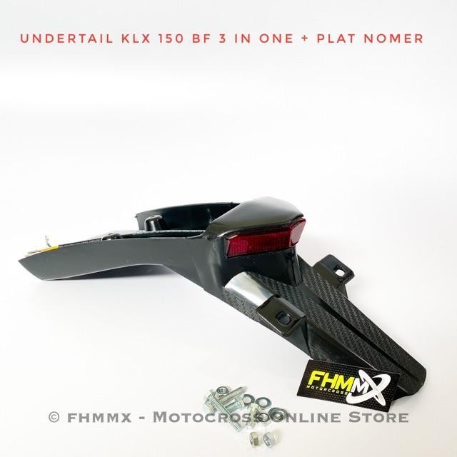 Stoplamp undertail KLX 150 BF plus dudukan plat nomer 3in 1 Motorcycle - black