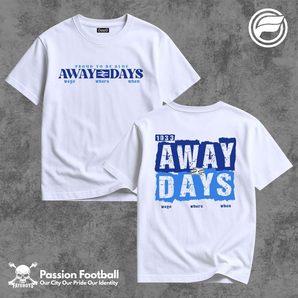 Kaos Away Day 1933 Wego Where When Pria Wanita Casual Football Cotton 24s