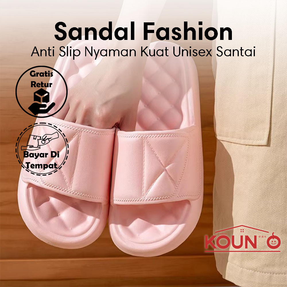 Sandal Slip On Anti Slip Sandal Jepit Karet Premium Sandal Stylish Unisex Berbagai Warna Sandal Slip