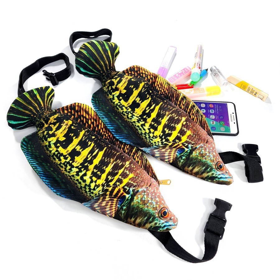 Terlaris  - Mall [Limited Stok] Tas Selempang Punggung Dada Ikan Gabus Channa Sunmori Mancing Mania