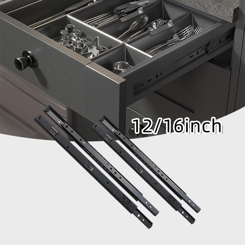 12/16 Inch Rel Laci Double Track / Rel Geser Kabinet / Rail Laci Dapur