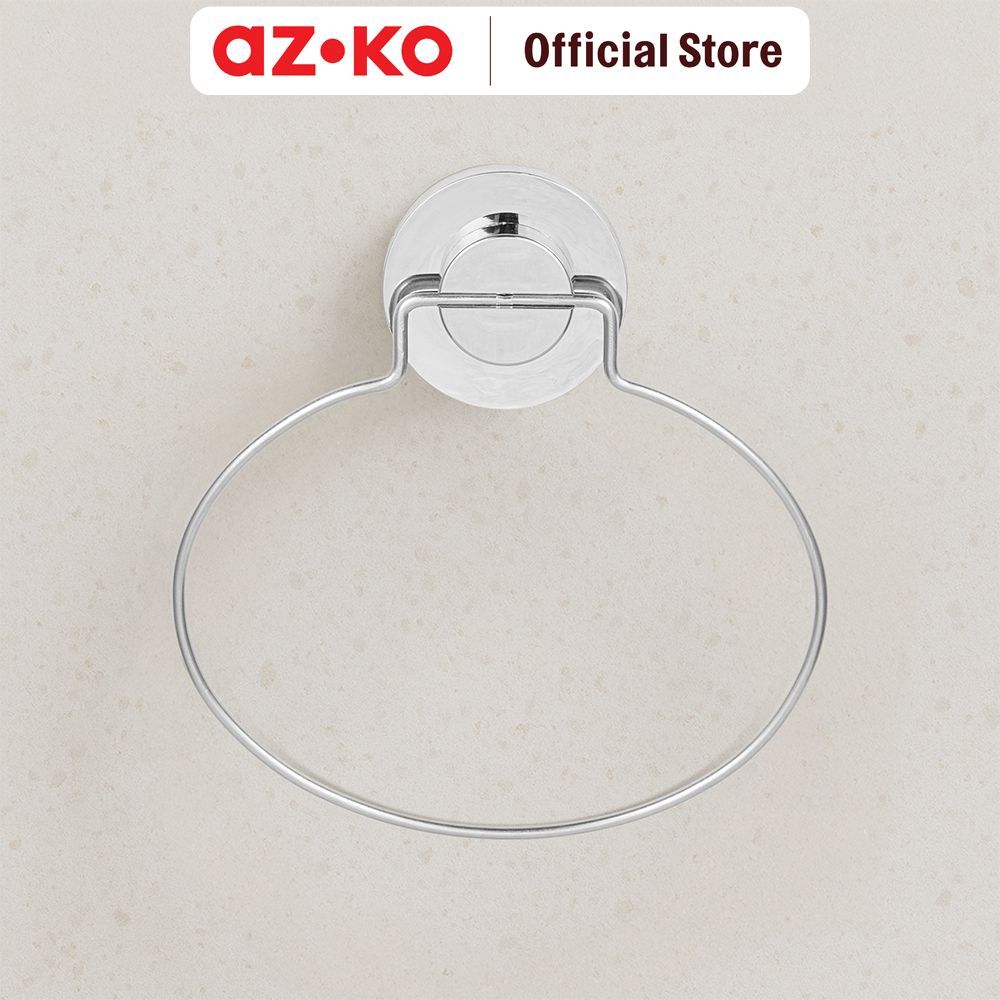 AZKO Stora Gantungan Handuk Ring - Silver Towel Hook Kait Handuk Hanger Mandi Pengait Dinding