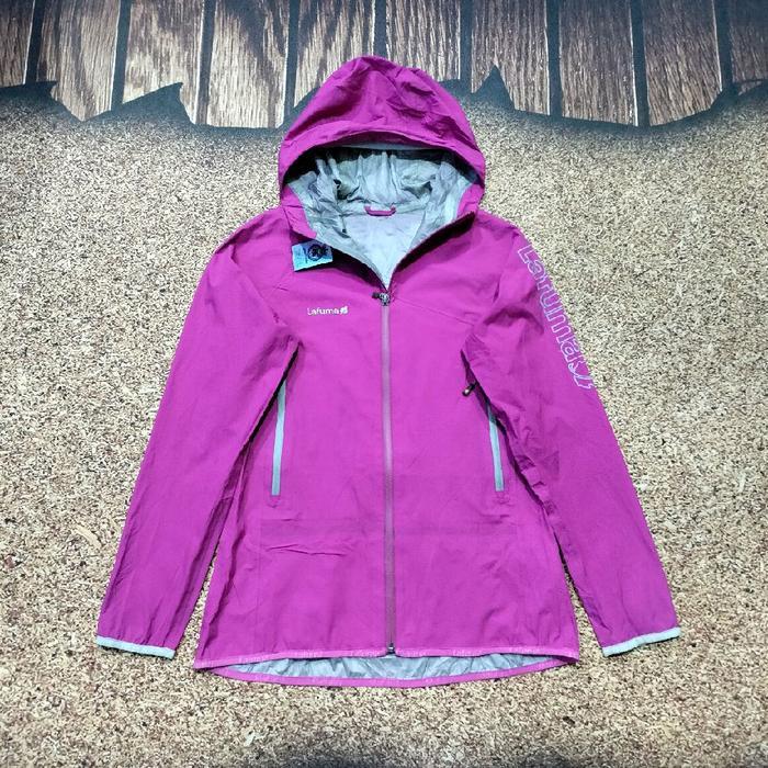 jaket wanita outdoor LAFUMA GORETEX hiking gunung waterproof anti air warna pink casual bagus size M
